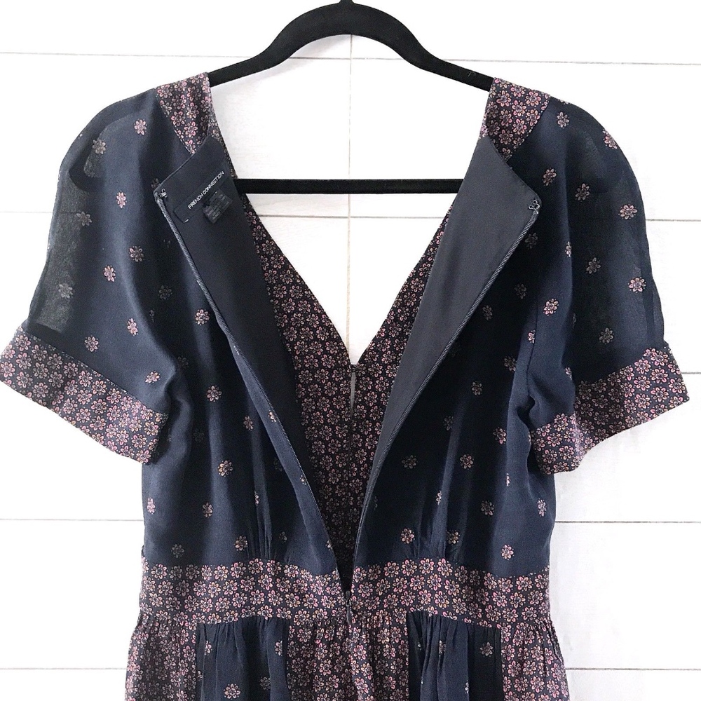 French Connection Blue Woodstock Georgette Dress - Picture 8 of 8